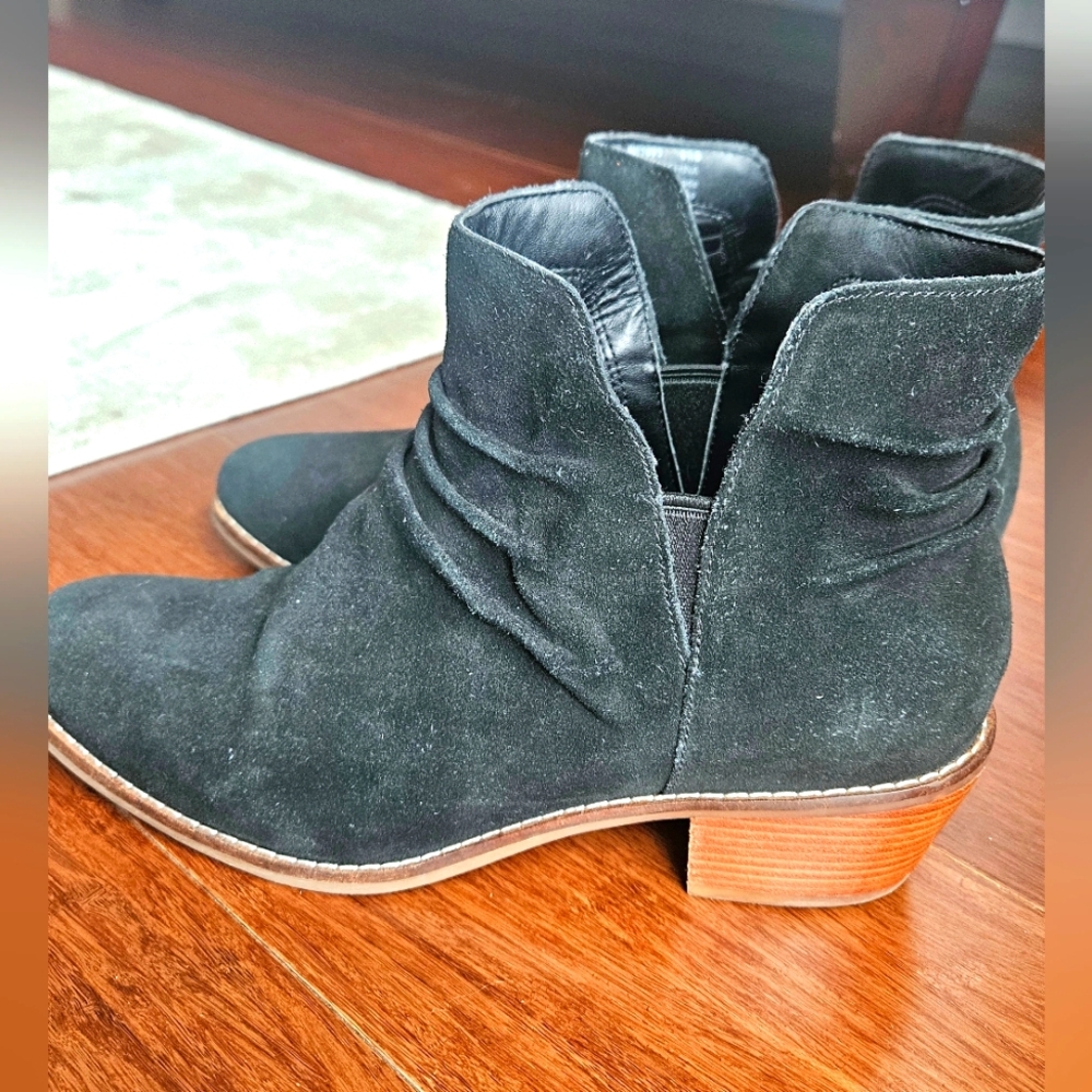Black Suede Cole Haan Ankle Boots In Black